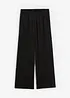 Široké kalhoty ze strukturovaného žerzeje, High Waist, bonprix