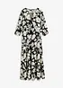Dlouhé šaty z splývavé viskózy s potiskem, bonprix