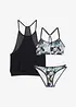 Oversize tankiny s bikinovým podprsenkovým topem (3dílná souprava), bonprix