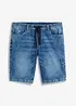 Lehké strečové džínové bermudy bez zapínání, Slim Fit, bonprix