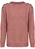 Oversize svetr s knoflíky, bonprix