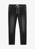 Džínové joggingové kalhoty s pohodlným pasem, Regular Fit Tapered, bonprix