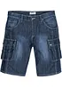 Cargo džínové bermudy, Regular Fit, bonprix