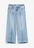 Zkrácené džíny Wide Leg, Mid Waist, bonprix