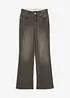 Džíny Straight, High Waist, s rozparkem, bonprix