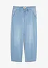 Balonové džíny, Mid Waist, Super Soft, zkrácené, bonprix