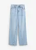 Džíny Wide Leg, High Waist, nízký podíl streče, bonprix
