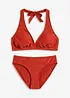 Bikiny s ramínkem kolem krku, ze strukturovaného materiálu (2dílná souprava), bonprix