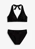 Bikiny s ramínkem kolem krku, ze strukturovaného materiálu (2dílná souprava), bonprix