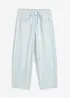 Balónové džíny Mid Waist, Super Soft, zkrácené, bonprix