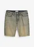 Strečové džínové bermudy Dirty Washed, Regular Fit, bonprix