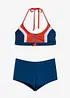 Bikiny s ramínkem kolem krku a zipem (2dílná souprava), bonprix