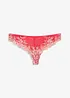 Tanga s barevnou krajkou, bonprix