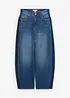 Džíny Barrel, High Waist, zkrácené, bonprix