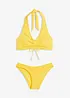 Bikiny s ramínkem kolem krku a nařasením (2dílná souprava), bonprix