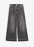 Džíny Wide Leg, High Waist, zkrácené, bonprix