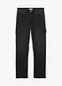 Cargo džínové joggingové kalhoty s pohodlným pasem, Regular Fit, Straight, bonprix