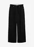 Džíny Wide Leg, High Waist, s poničenými efekty, bonprix