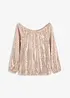 Oversized triko Carmen s pajetkami, bonprix