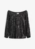 Oversized triko Carmen s pajetkami, bonprix