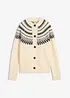 Pletený kabátek s norským vzorem, bonprix