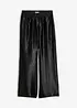 Saténované Palazzo kalhoty s pohodlným pasem, bonprix