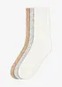 Ponožky s copánkovým vzorem (3 páry v balení), bonprix