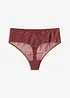 Vysoké kalhotky tanga s jemnou krajkou, bonprix