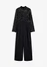 Žerzejový overal s pajetkami, bonprix