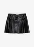 Krátká sukně z umělé kůže, s protizáhyby, bonprix