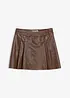 Krátká sukně z umělé kůže, s protizáhyby, bonprix