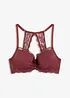 Vyztužená podprsenka s boxerskými zády, s krajkou, bonprix