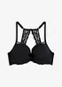 Vyztužená podprsenka s boxerskými zády, s krajkou, bonprix