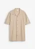 Košile s krátkým rukávem a podílem lnu, Loose Fit, bonprix