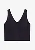 Sportovní podprsenkový top se střední oporou a bavlněným povrchem, bonprix