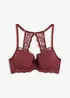 Vyztužená podprsenka s boxerskými zády, s krajkou, bonprix