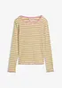 Žebrované proužkované tričko z organické bavlny, bonprix