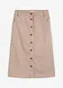 Proužkovaná midi sukně s knoflíkovou lištou, bonprix