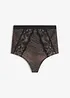 Stahovací kalhotky tanga s krajkou, střední tvarující efekt, bonprix