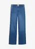 Džíny Wide Leg, High Waist, organická bavlna, bonprix