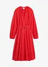 Košilové šaty s páskem, materiál s podílem hedvábí, bonprix