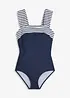 Stahovací jednodílné plavky, střední tvarující efekt a široká ramínka, bonprix