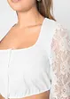Krojová halenka s krajkovými rukávy, bonprix