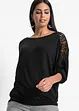 Oversized triko s krajkou, bonprix