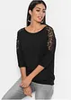 Oversized triko s krajkou, bonprix