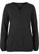 Bavlněné triko Henley, dlouhý rukáv, bpc bonprix collection
