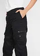 Cargo kalhoty Mid Waist, dlouhé, bonprix