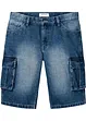 Džínové Cargo bermudy, Relaxed Fit, bonprix