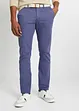 Strečové chino kalhoty Regular Fit, s pohodlným střihem a páskem, Straight, bonprix