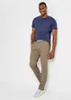 Strečové chino kalhoty s opaskem, Regular Fit, Straight, bonprix